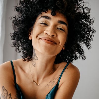 A happy African American woman