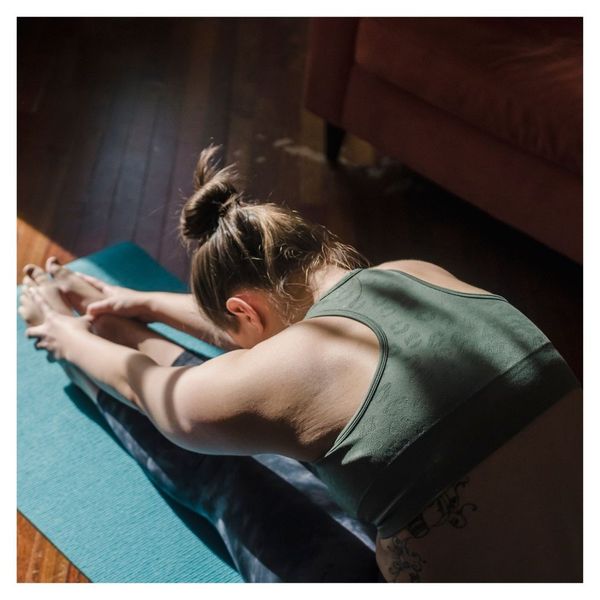 woman doing yoga