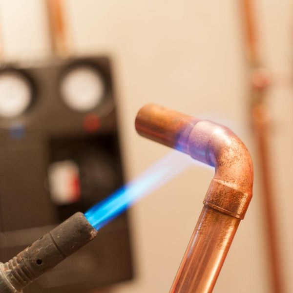 Brazing copper piping