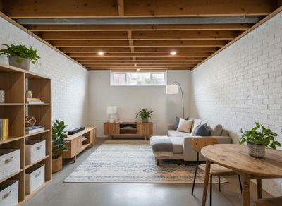 a clean basement