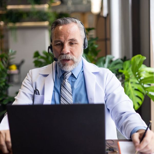 doctor on a telehealth call