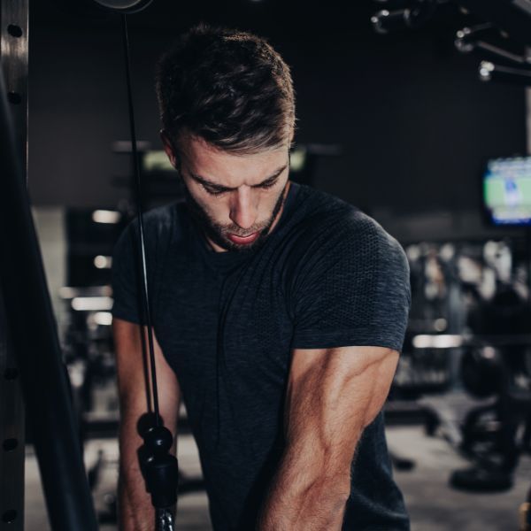 A man working out.