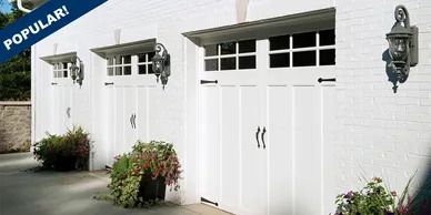 Choose from many different old carriage style garage doors. Overlay Steel Garage Doors