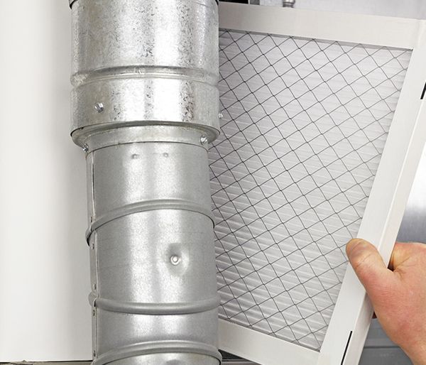 Image of an air filter being replaced