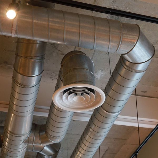 ductwork hanging from ceiling