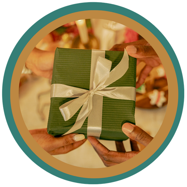 Giving a gift to a friend