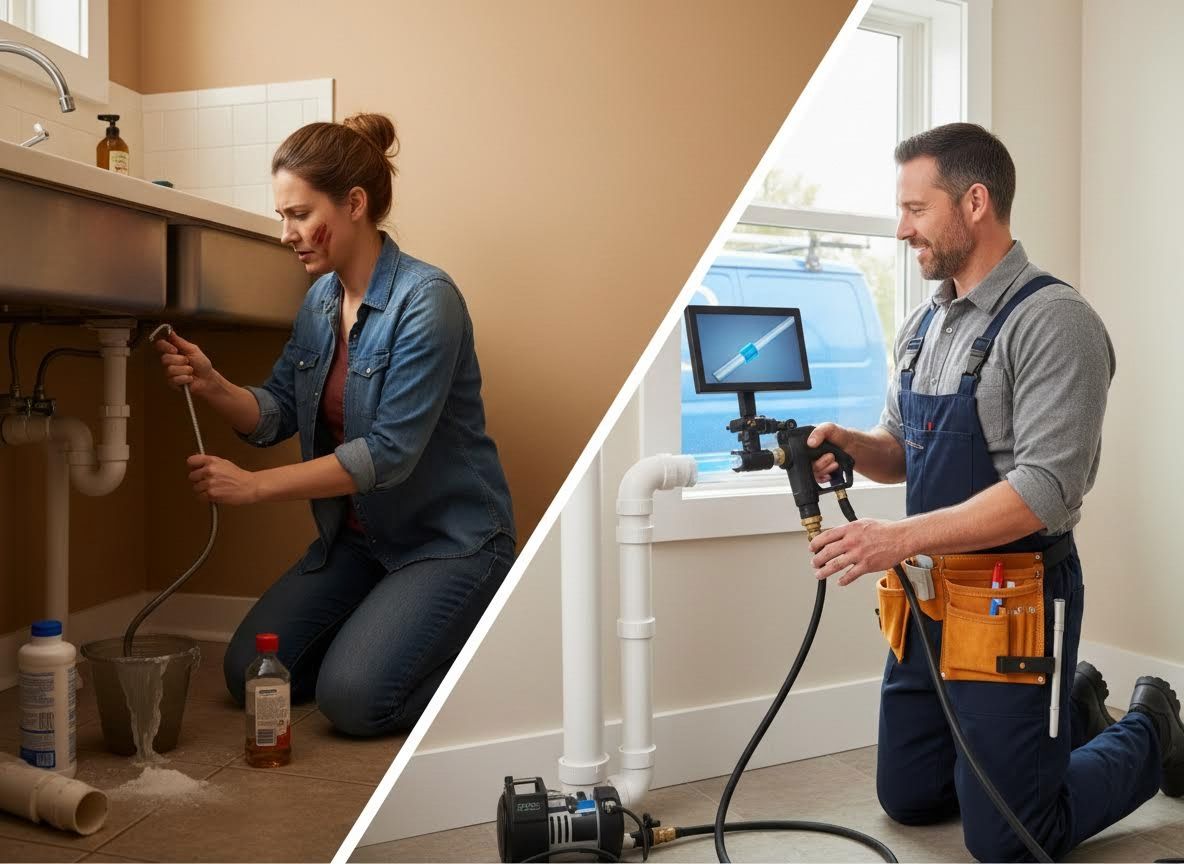 DIY Plumbing Challenge vs. Professional Pipe Inspection