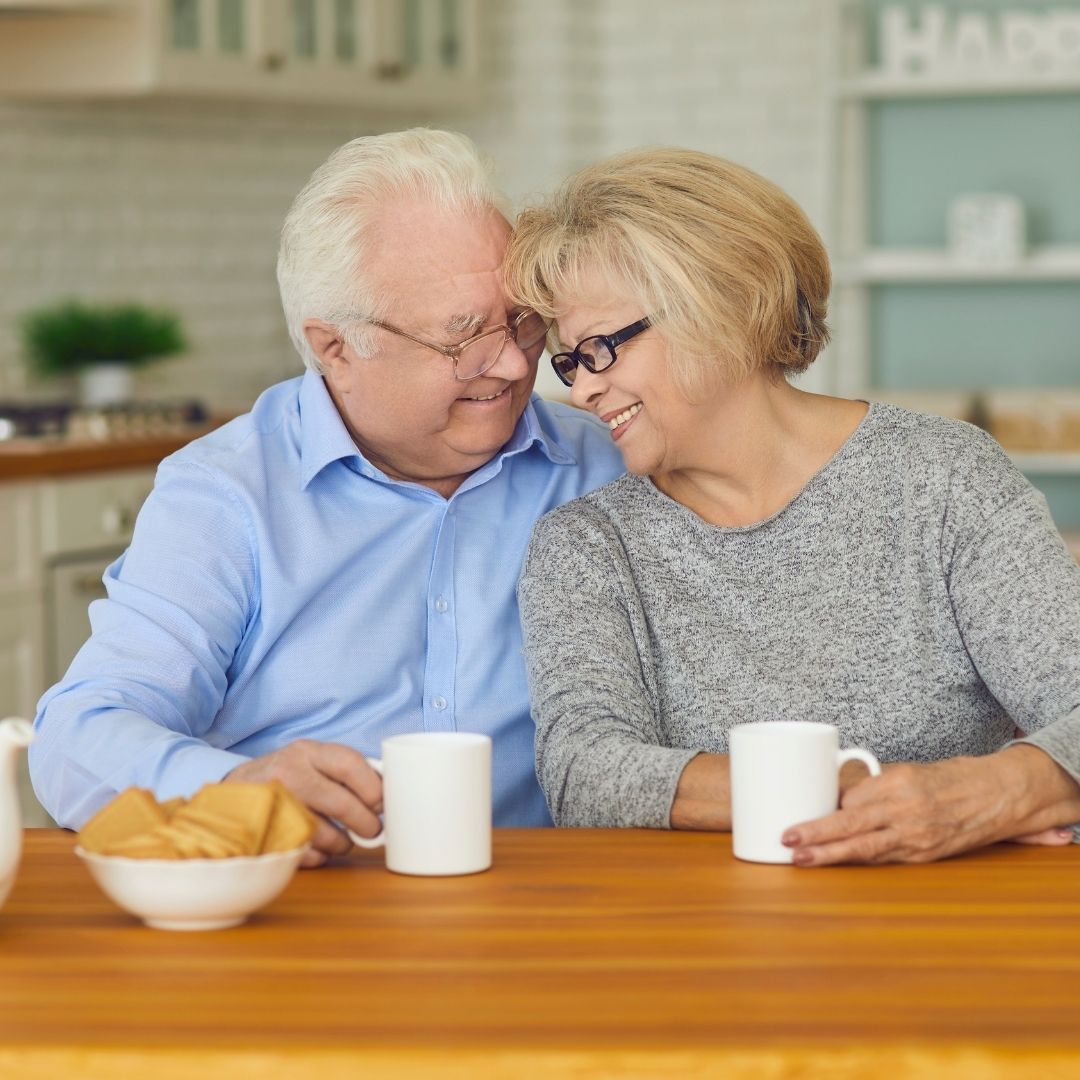 older couple at home older couple at home