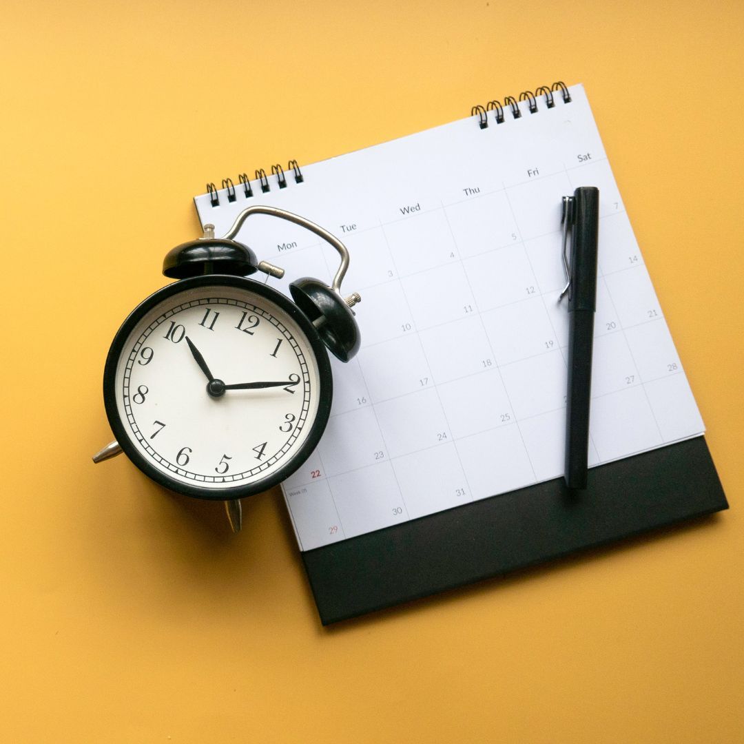 calendar and a clock