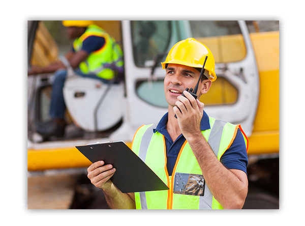 construction man coordinating