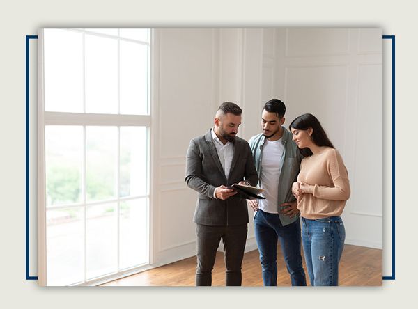 property manager showing tour of house