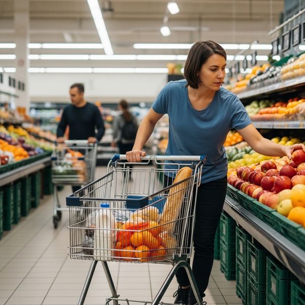person shopping for groceries