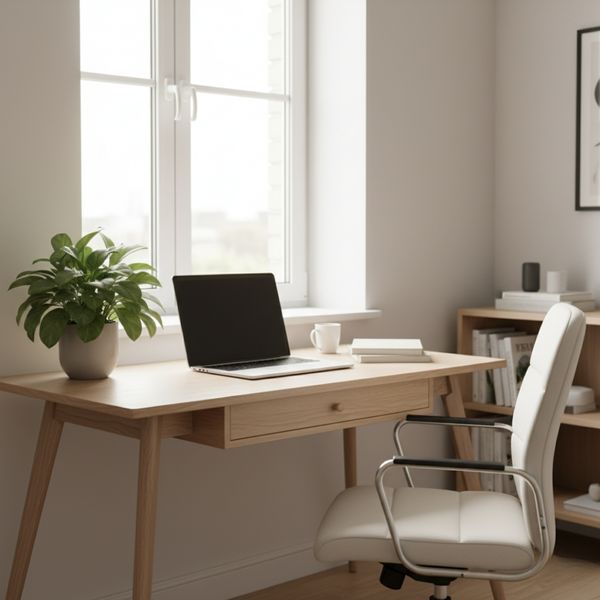 well-lit home office space well-lit home office space