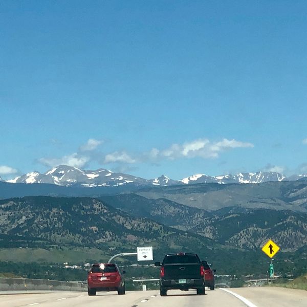 Cars driving on a Colorado highway