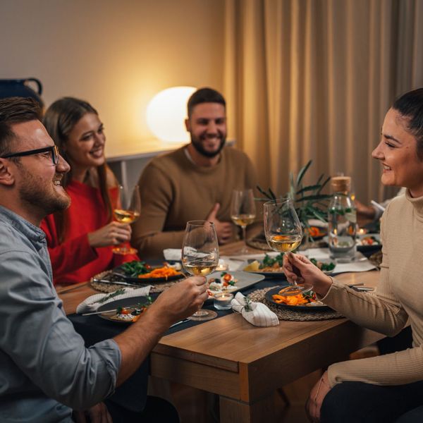 people eating dinner