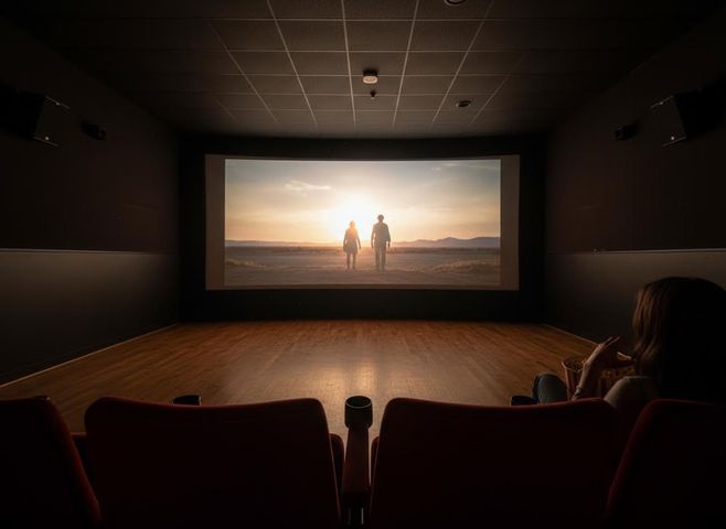 movie on a theater screen