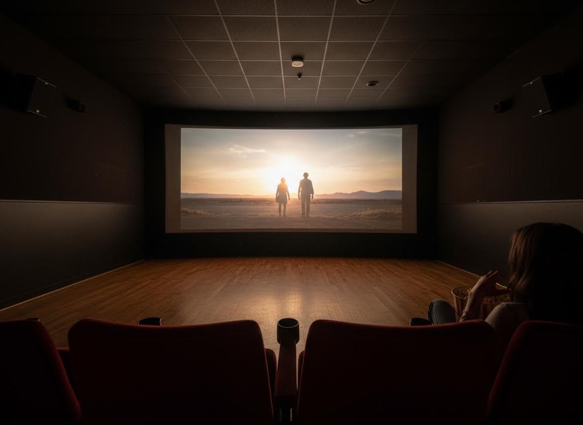 movie on a theater screen