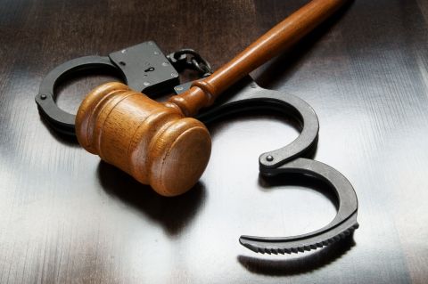 gavel and handcuffs