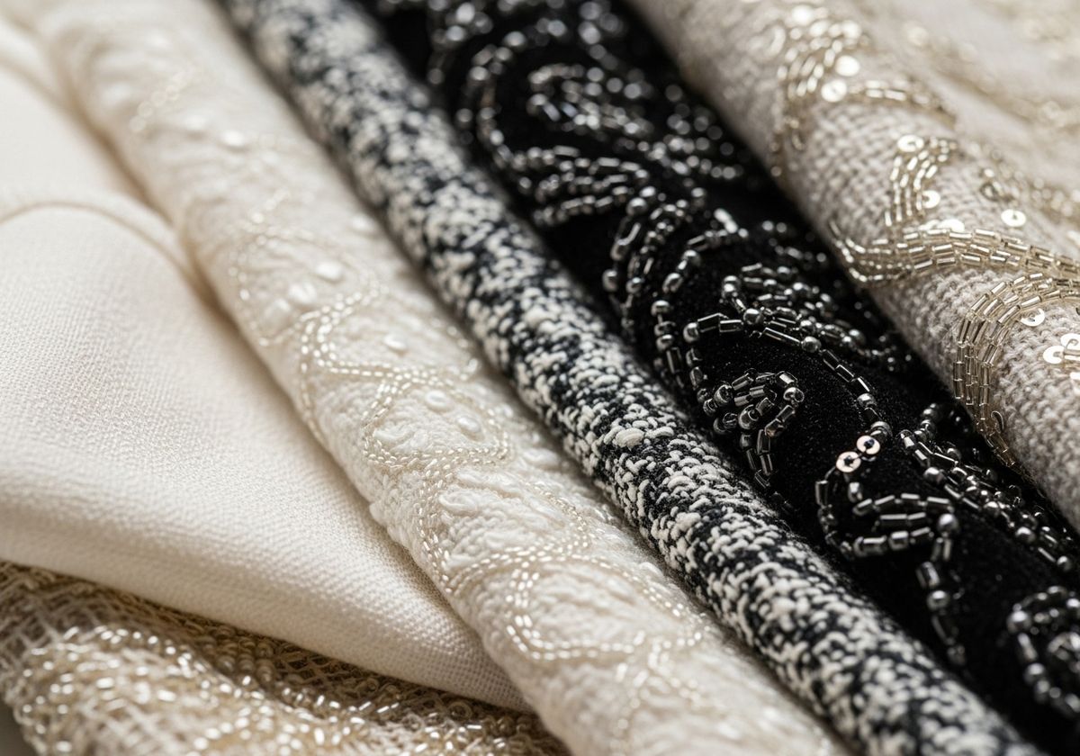 Elegant Fabrics with Beadwork