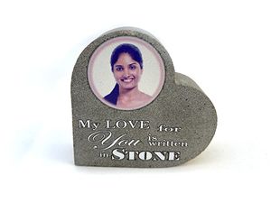 Gray heart shaped stone