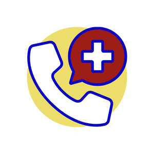 Illustrative telehealth icon Illustrative telehealth icon