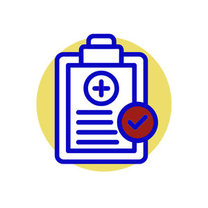 Colorful medical exam icon