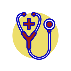 Illustrative stethoscope icon  Illustrative stethescope icon