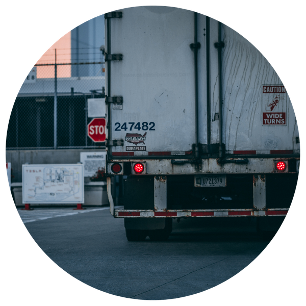 the back of a semi truck