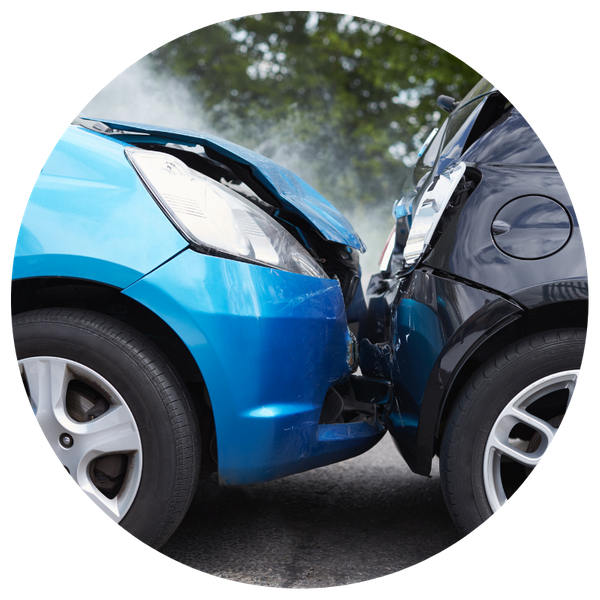 blue car crashes into a black car blue car crashes into a black car
