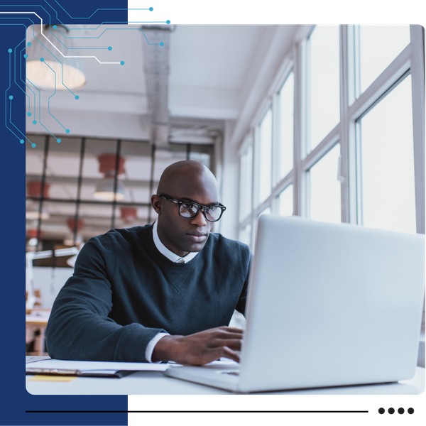 businessman working on laptop