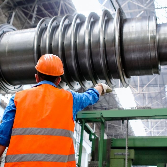 man working in an industrial facility
