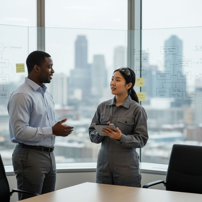 an employee speaking with a manager Best Practices for Organizations.jpg
