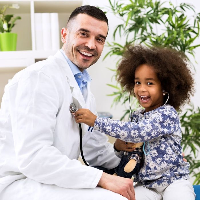 Doctor with patient