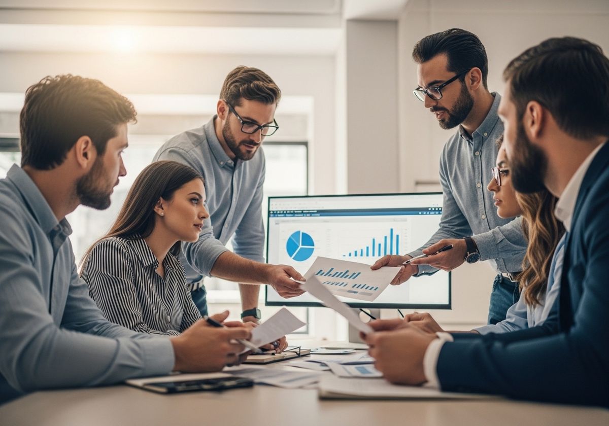 Business Team Analyzing Charts and Graphs