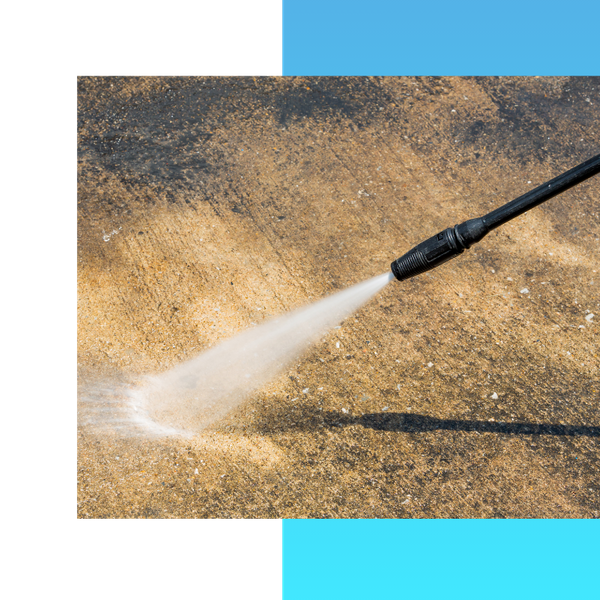 Pressure washer on a specific area