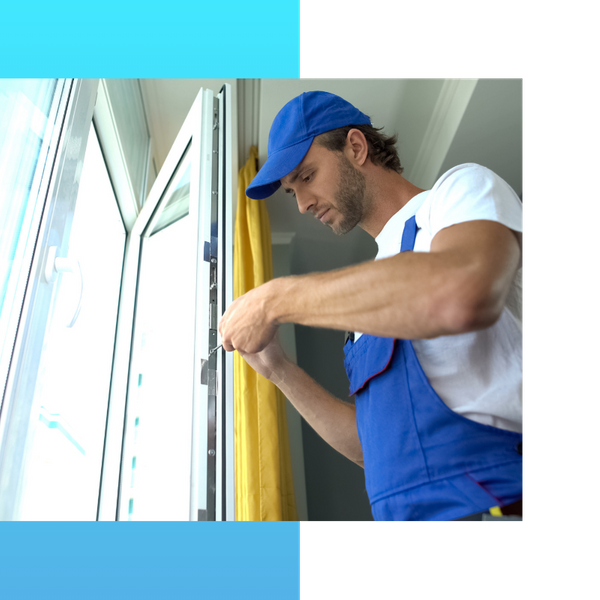 Person doing a general repair on a window