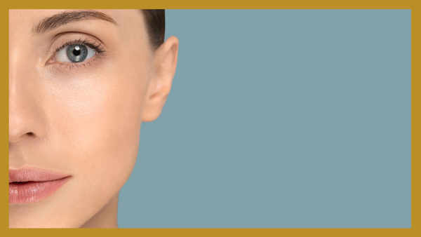 half of a woman's face 
