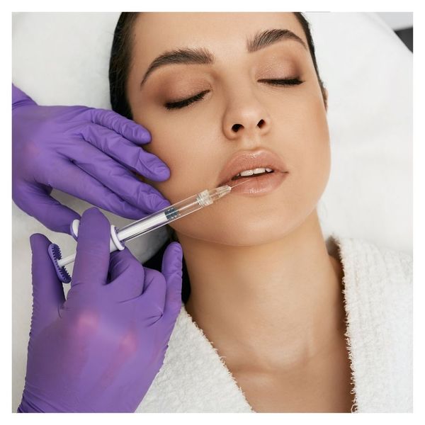 woman getting lip filler