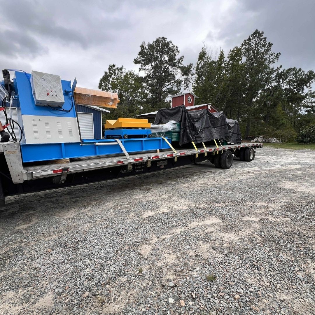 custom machinery on trailer 