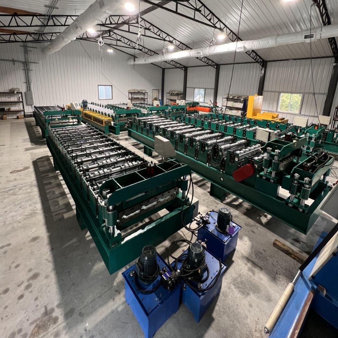 roofing machinery in warehouse