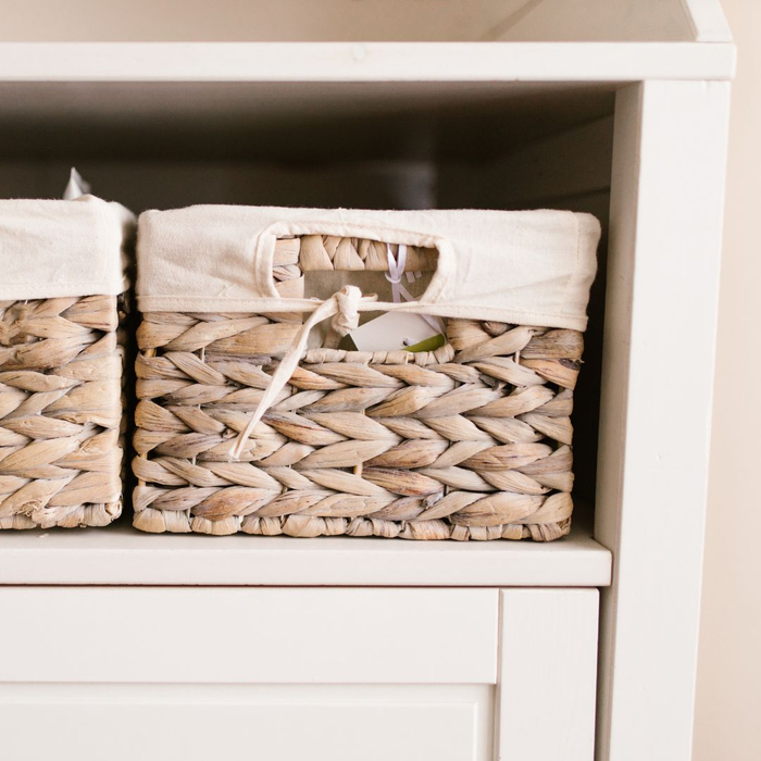 Storage baskets. Storage baskets.
