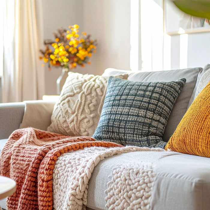 image of a couch and textiles