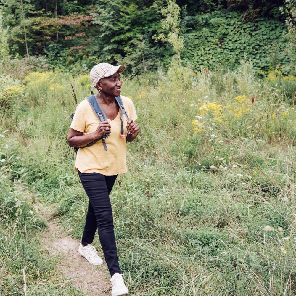 woman hiking