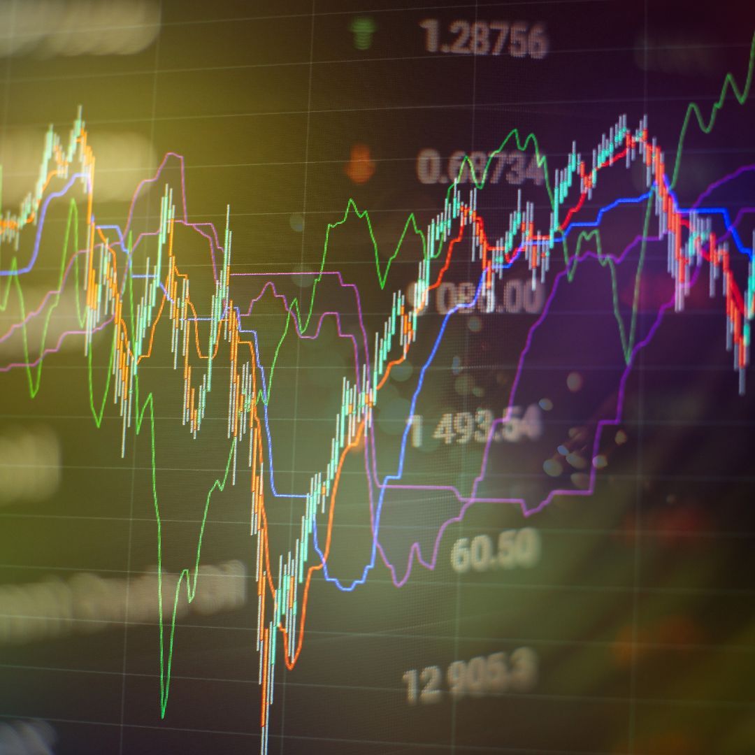 Graph showing market trends. 