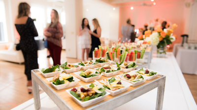 catering spread at corporate party