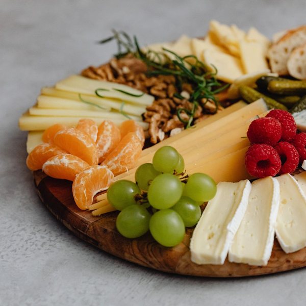 A friuit, cheese, and nut platter