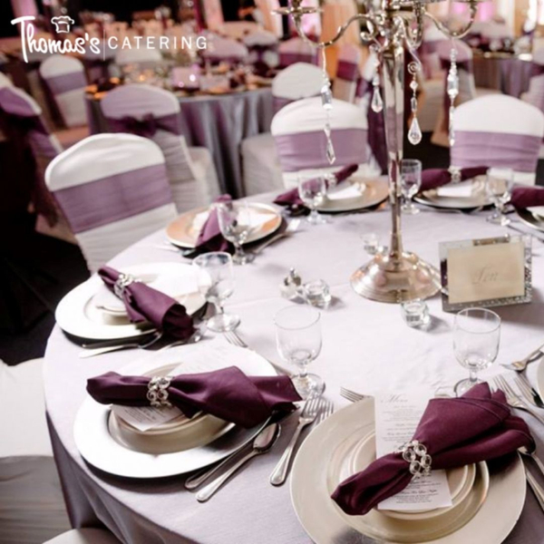 A wedding table ready for guests