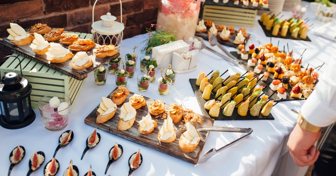 catering spread from Thomas's Catering catering spread from Thomas's Catering