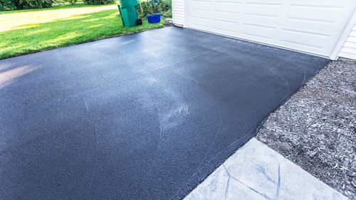 asphalt driveway. 