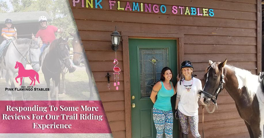2 people with horse at Pink Flamingo stables